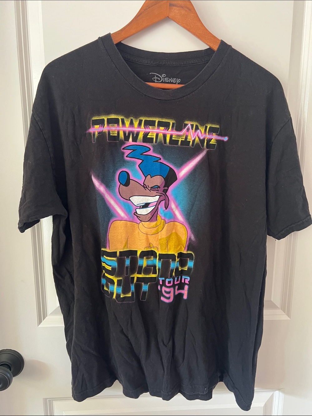 Disney Black Graphic 'Powerline' Neon Tour Tee